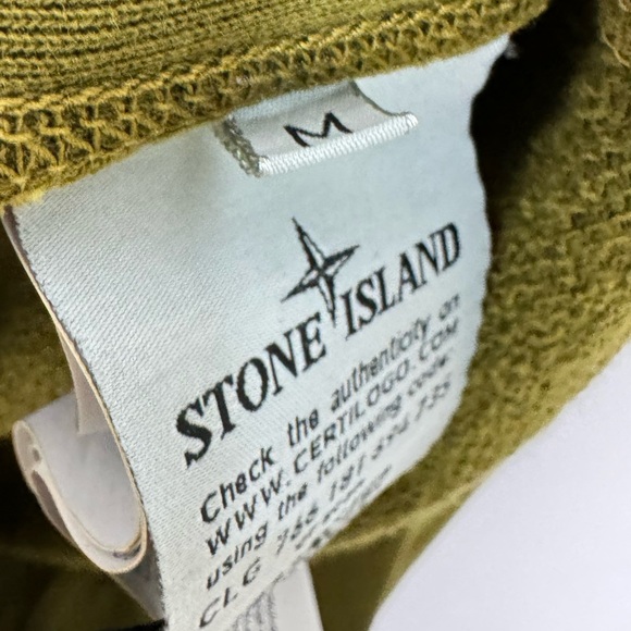 Stone Island Crewneck Sweatshirt Yellow Green Men’s Size Medium - Picture 4 of 7